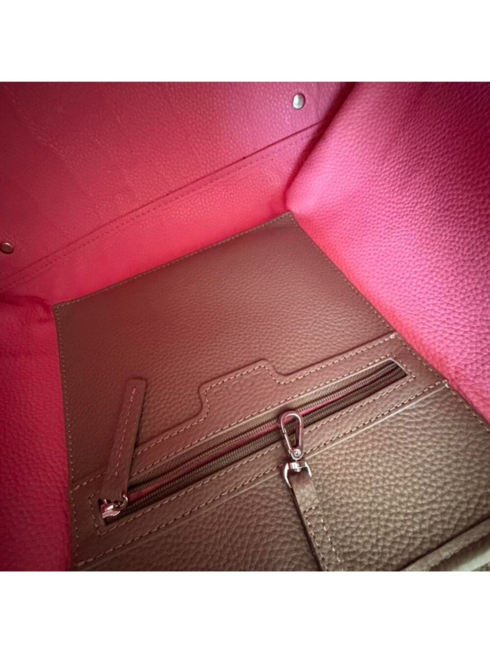Lodis Brown Leather Tote Bag - Picture 8 of 8